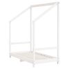 vidaXL Sängram för barnsäng vit 70x140 cm massiv furu