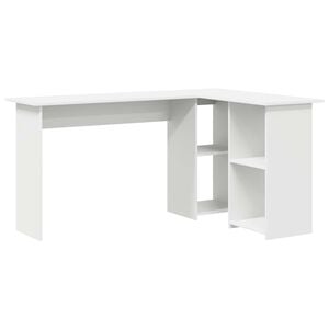 vidaXL Skrivbord Vit 142 x 102 x 73 cm Konstruerat tr&auml;
