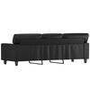 vidaXL 3-sitssoffa svart 180 cm konstl&auml;der