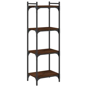 vidaXL Bokhylla 4 hyllplan brun ek 40x30x120 cm konstruerat tr&auml;