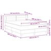 vidaXL Kontinentals&auml;ng med madrass Ljusgr&aring; 140 x 200 cm tyg