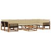 vidaXL Utomhussoffset med kudde 8 pcs Naturlig och Beige