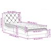 vidaXL Bed with Mattress Cream 90x200 cm Fabric