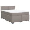 vidaXL Rams&auml;ng med madrass taupe 140x200 cm tyg