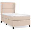 vidaXL Rams&auml;ng med b&auml;ddmadrass cappuccino 80x200 cm konstl&auml;der