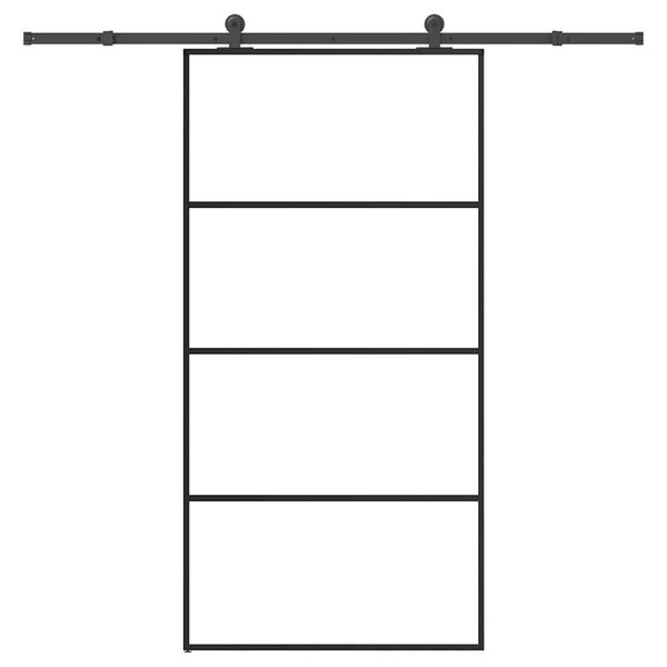 vidaXL Skjutd&ouml;rr med h&aring;rdvara 102,5x205 cm ESG-glas och aluminium