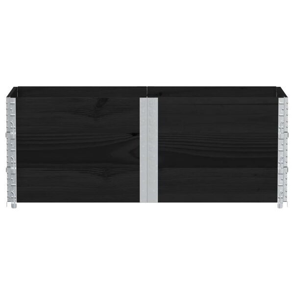 vidaXL Odlingsl&aring;da svart 150x50 cm massiv furu