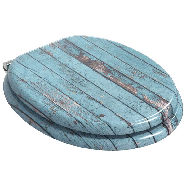 vidaXL Toalettstol 2 pcs Bl&aring; 43,8 x 37,8 cm MDF-board