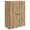 vidaXL V&auml;ggmonterat sk&aring;p 66 x 34,5 x 90 cm Konstruerat tr&auml; Artisan-ek