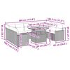 vidaXL Soffgrupp för trädgården med dynor 10 delar grå konstrotting