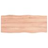 vidaXL Bordsskiva ljusbrun 100x40x(2-4)cm massivt tr&auml; levande kant