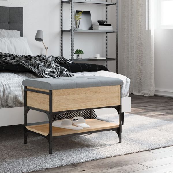 vidaXL Skob&auml;nk sonoma-ek 62x42x45 cm konstruerat tr&auml;