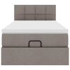 vidaXL Ottoman s&auml;ngram med madrass taupe 80x200 cm tyg