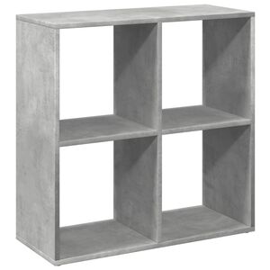 vidaXL Bokhylla/Rumsavdelare betonggr&aring; 69,5x29x69,5 cm konstruerat tr&auml;