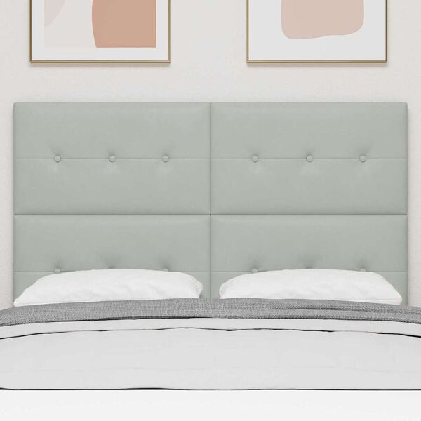 vidaXL LED huvuddyna med LED -remsljus Ljusgr&aring; 160 cm Polyester