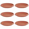 vidaXL Rund Blomkruka 6 st Murgr&ouml;n &Oslash; 14 x 2 cm Plast