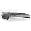 vidaXL S&auml;ngram med huvudgavel metall vit 193x203 cm