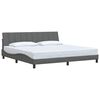 vidaXL Bed Frame without Mattress "Hanko" Dark Grey 200x200 cm Fabric