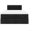 vidaXL Ottoman säng med madrass svart 120x200 cm tyg