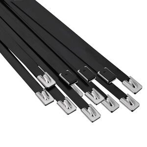 vidaXL Kabelbindare 12 st 7,9 x 600 mm Svart