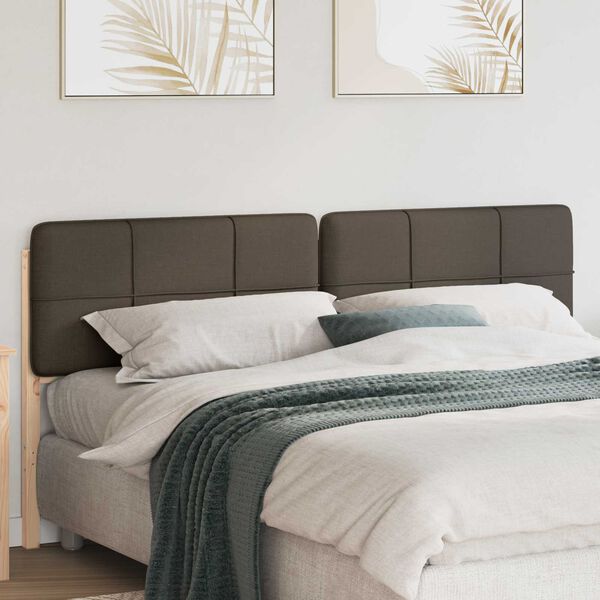 vidaXL Kl&auml;dd s&auml;nggavel Brun och Taupe 200 cm Massiv furu