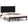 vidaXL S&auml;ngram svart massiv furu 140x190 cm