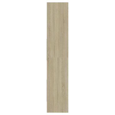 vidaXL Bokskåp vit och sonoma-ek 60x35x180 cm konstruerat trä