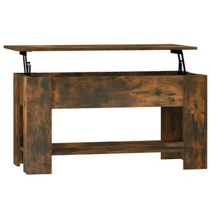 vidaXL Soffbord r&ouml;kf&auml;rgad ek 101x49x52 cm konstruerat tr&auml;