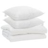 vidaXL Dunt&auml;cke med kudde 3 st Vit Mikrofiber