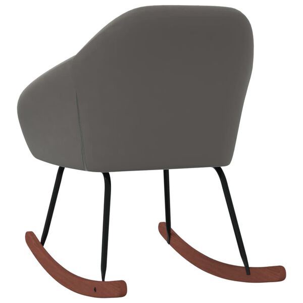 vidaXL Gungstol m&ouml;rkgr&aring; tyg