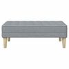 vidaXL bänk Ljusgrå 113 x 57 x 39 cm tyg