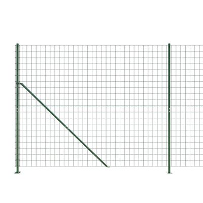 vidaXL Stängsel med stolpsko grön 1,4x10 m