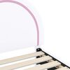 vidaXL Barnsängram med sänggavel med huvudgavel Vit 80 x 160 cm PU