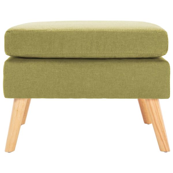 vidaXL Fotpall grön tyg