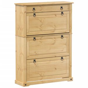 vidaXL Skosk&aring;p Corona 99x32x138 cm massiv furu