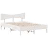 vidaXL S&auml;ngram utan madrass vit 135x190 cm massiv furu