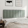 vidaXL Headboard Cushion "Hanko" Light Grey 120 cm Velvet