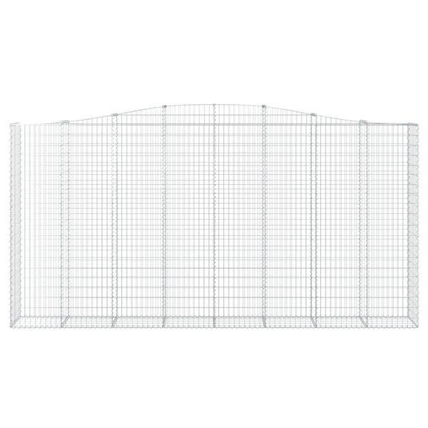 vidaXL Gabioner bågformade 4 st 400x50x200/220 cm galvaniserat järn