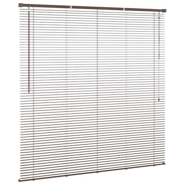 vidaXL Persienn Justerbar M&ouml;rkbrun med M&ouml;nster 150 x 140 cm PVC