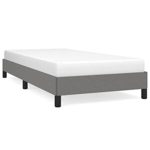 vidaXL S&auml;ngram utan madrass m&ouml;rkgr&aring; 90x200 cm tyg