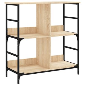 vidaXL Bokhylla sonoma-ek 78,5x33x82 cm konstruerat tr&auml;