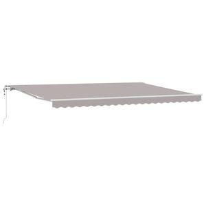 vidaXL Utdragbar markis Ljusgr&aring; 500 &times; 300 cm Duk och Aluminium