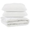 vidaXL Dunt&auml;cke med kudde 3 st Vit Mikrofiber
