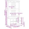 vidaXL Halltr&auml;d SANDNES 87x40x159,5cm massiv tr&auml;furu