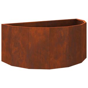 vidaXL Planteringsk&auml;rl Rostig 90 x 45 x 35 cm V&auml;derbest&auml;ndig st&aring;l