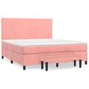 vidaXL Rams&auml;ng med madrass rosa 180x200 cm sammet