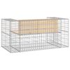 vidaXL Tr&auml;dg&aring;rdsb&auml;nk gabion-design 143x71x65,5 cm massiv furu