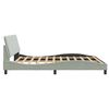 vidaXL Bed Frame without Mattress "Hanko" Light Grey 180x200 cm Velvet