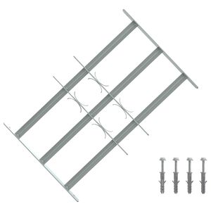 vidaXL F&ouml;nsterskyddsgaller med 3 Tv&auml;rstag 3 st 430-740 mm