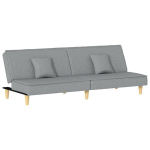 vidaXL B&auml;ddsoffa ljusgr&aring; tyg